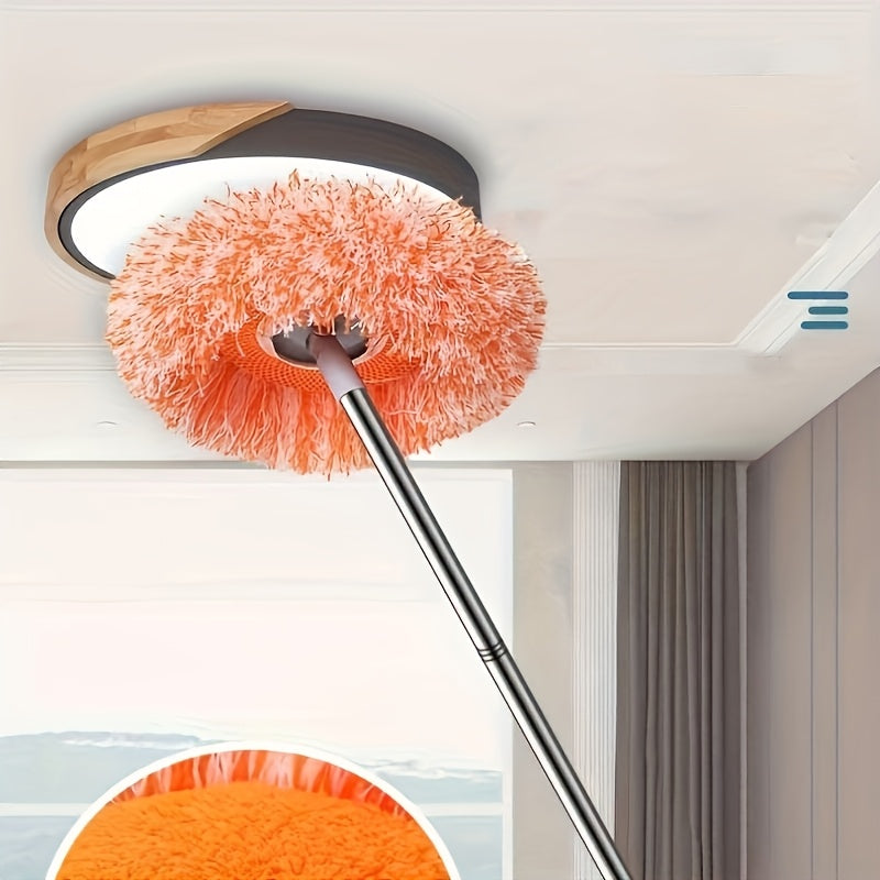 1pc Extendable Ceiling Mop, Multi-Surface Dusting and Cleaning Tool, 27.94x100.0 cm, for Ceiling, Fans, Air Conditioners, Walls, Tiles, Glass, Car, No Electricity Needed, Ideal for Living Room, Bedroom, Bathroom, Kitchen