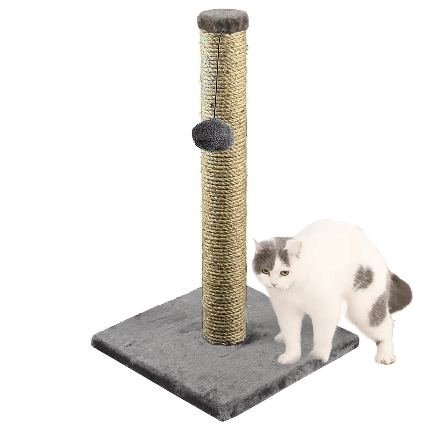 Cat Scratching Post 40cm Scratch Post Kitten Cat Tree Scratcher Sisal Pole Vertical Claw Scratching Tall Modern Design For Cats New