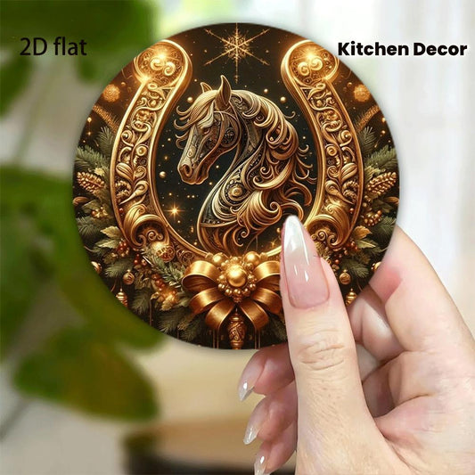Large Horse-Shaped Fortune Wealth Health Prosperity Fridge Magnet Suitable for Refrigerator, Home, Office or Whiteboard Decor - Horse Magnets with Hold, Ideal Holiday Gift for Horse Lovers