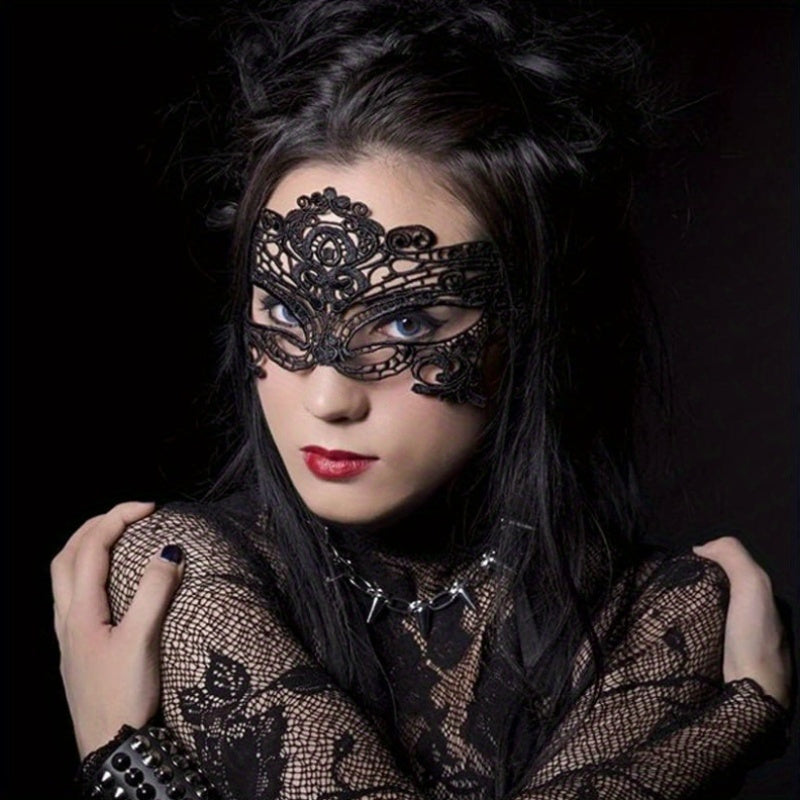 4 PCS Set Random Style Lace Women's Eye Masks, Role Play Accessories, Sexy Decorative Eyepieces, Suitable for Costume Balls, Halloween, Christmas Party Decoration