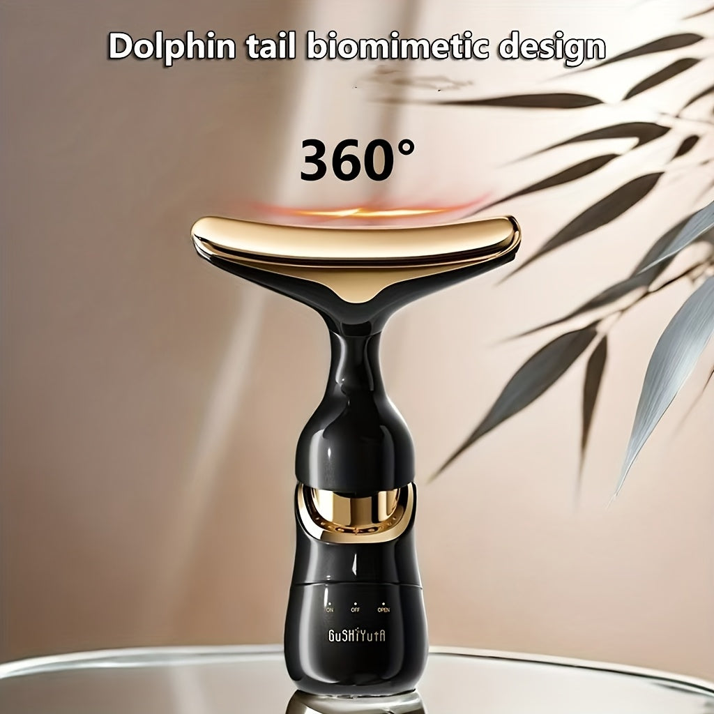 Four-Dimensional One-Three-Body Vibrating All-Round Massager Deep Introduction Device Neck Eye Facial Skin Care Beauty Device. Women Beauty Salon Spa Accessories Skin Care Supplies