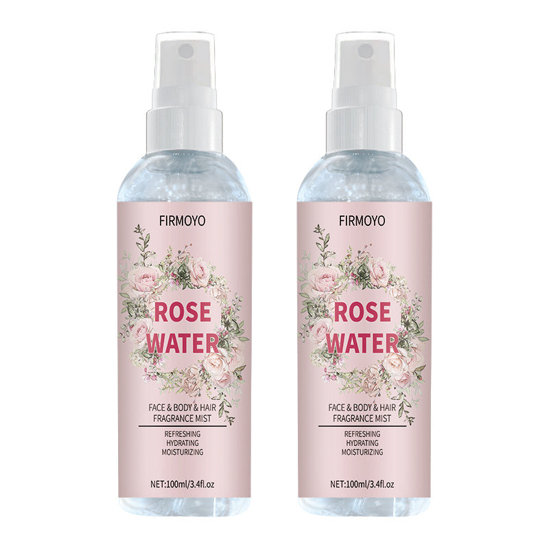 2pcs Rose Water Spray for Face, Hair, Body - 100% Hydration, Skincare Mist for Sensitive & Dry Beige, s & (Sensitive Scalp), Postpartum Care, Travel-Friendly Moisturizer (All Beige Types, 3.4fl.oz Each)