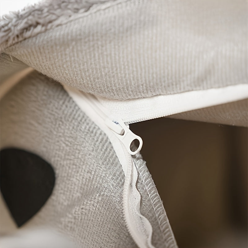 Cozy Pet House for Cats & Dogs - Detachable, Washable Winter Bed | Soft Polyester Cat Cave Nest with Classic Style