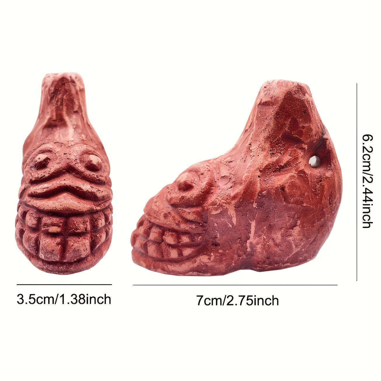 Loud Aztec Death Whistle - Up to 125+ Decibbles, Realistic Human Scream Sound, Black Orangutan Design, Perfect for Halloween, Emergency Survival, and Costume Parties, Survival Tool | Thematic Party Accessory | Detailed Crafts