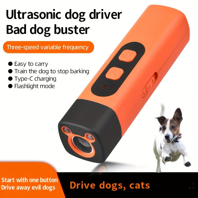 Professional Ultrasonic dog training bark stopper, triple-core inverter anti-barking deterrent device, 8.0 meter + LED flashlight, rechargeable and portable, pet-safe, Anti-Bark Device, Dog Barking Solution, Portable Anti-Bar