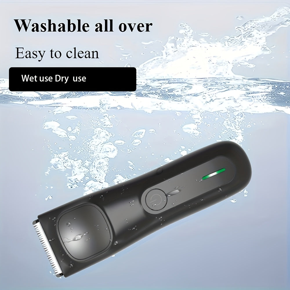 Men's And Women's Groin And Body Hair Trimmer, Electric Ball Trimmer, Public Grooming Tool, Comes with 2 Guard Attachments, Ceramic Blade Head, Wet And Dry Shaver, - USB Rechargeable Electric Razor, Hair Clipper, Hair Scissor
