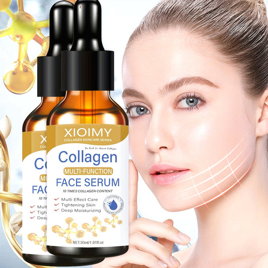 2 PCS Set of Collagen Facial Essence, Highly Moisturizing, Providing Multiple Benefits for Facial Skin Care, Making The Skin More Hydrated And Refined, Tightening The Facial Skin, Suitable for All Skin Types, Facial Care