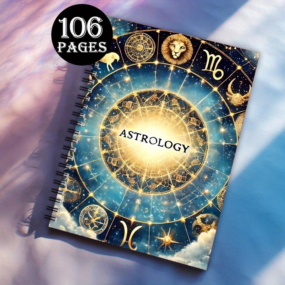 106 Pages Mystic Tarot Guide Book for Beginners - Full-Color Astrology-Themed Guide with Zodiac Symbols & Star Maps, 14.5x21cm, Includes   Detailed Card Meanings & Divination Basics, Perfect Gift for Tarot Lovers