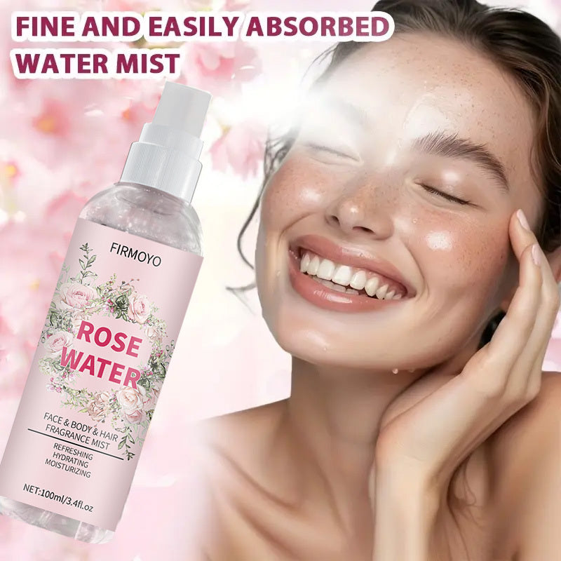 2pcs Rose Water Spray for Face, Hair, Body - 100% Hydration, Skincare Mist for Sensitive & Dry Beige, s & (Sensitive Scalp), Postpartum Care, Travel-Friendly Moisturizer (All Beige Types, 3.4fl.oz Each)