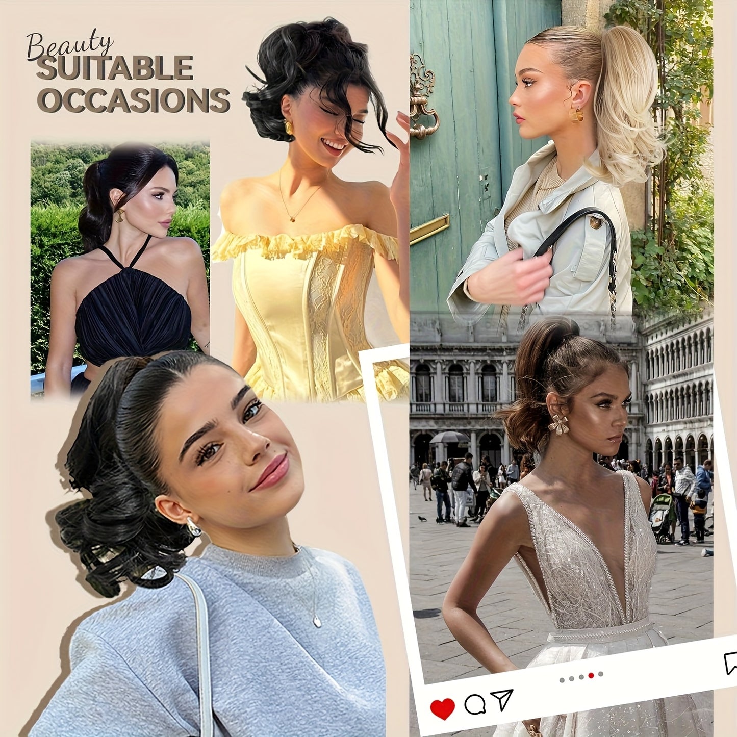 30.45 Cm Short Claw Clip Ponytail Wig - a Synthetic Deep Wave Wig with Secure Claw Clips, Offering a Look, Suitable for Both Men And Women, in Brown, Perfect for Everyday Fluffy Ponytails, Special Occasions, And Versatile Wig