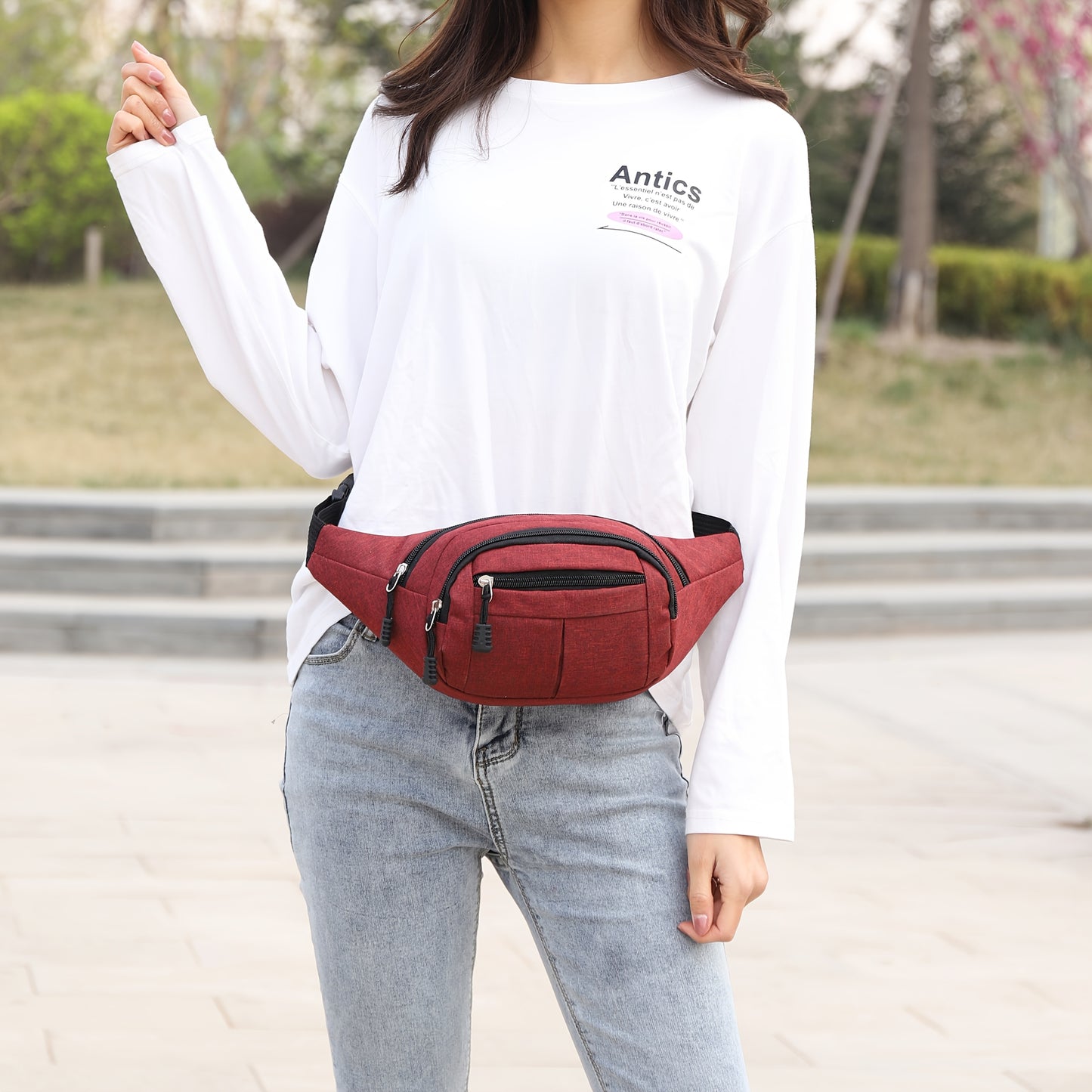 Unisex 6 Colors Waist Bag with Adjustable Strap & 4-Pocket Design - Large Capacity Crossbody Chest Pack, Lightweight & Durable for Cycling, Running, Gym, Travel - Outdoor Gear, Sporty Style, Secure Zipper Closure