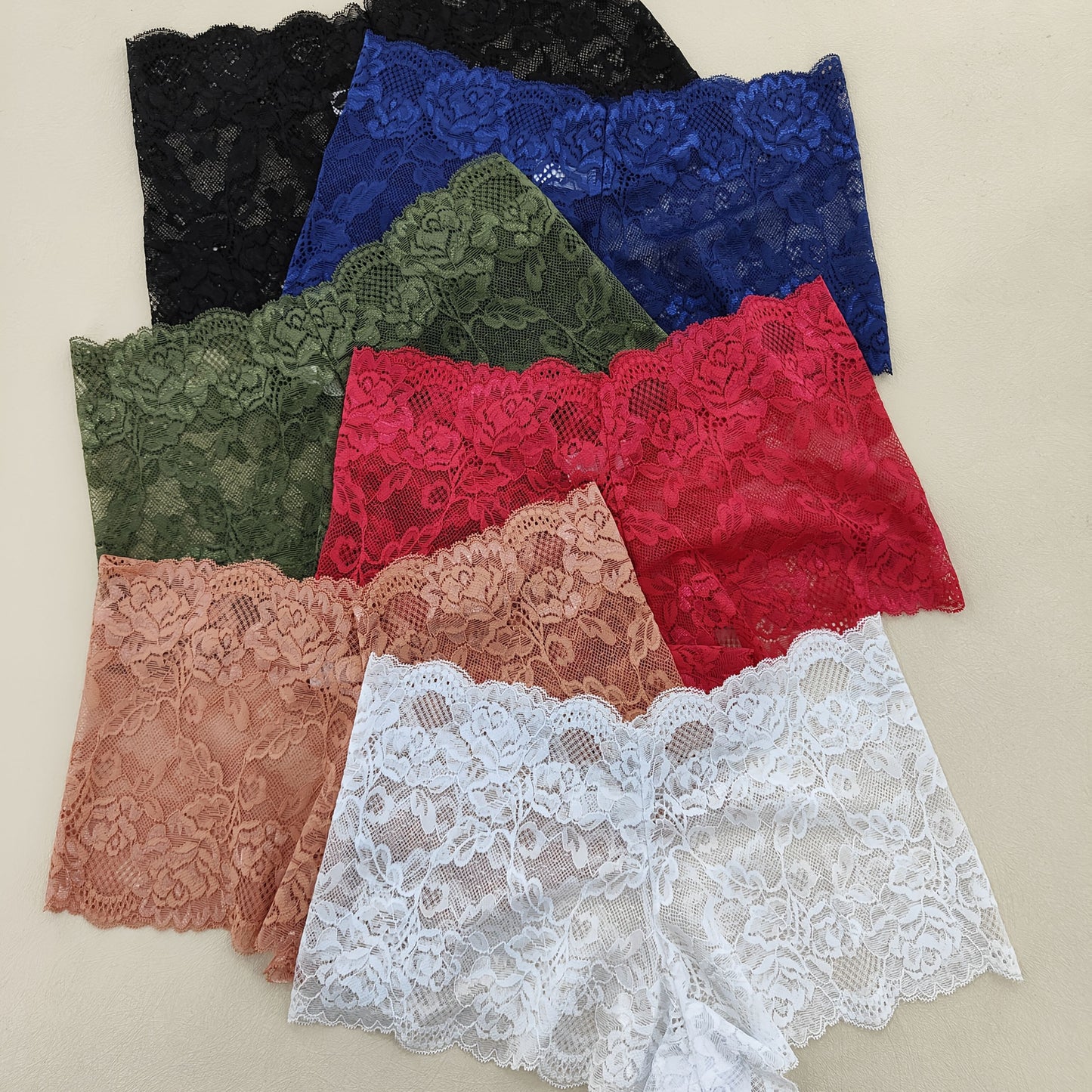 UK (8-18) Size Women's Lace Trim Stretch Panties 6 PCS Set Sexy Briefs Women Underwear Lingerie Apparel Accessories