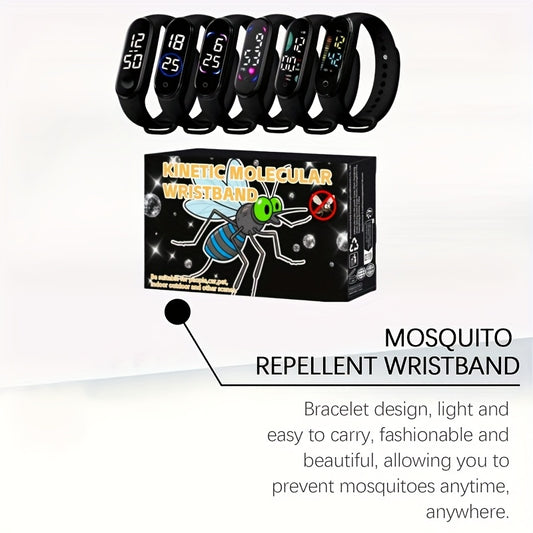 NEW 6 PCS Set Home Mosquito Repellent Wristband, Insect Repellent, Women's Mosquito Repellent Bracelet, Outdoor Men's Mosquito Repellent Watch, Summer Mosquito Control, Unisex, Comfortable to Wear, Physical Mosquito Repellent