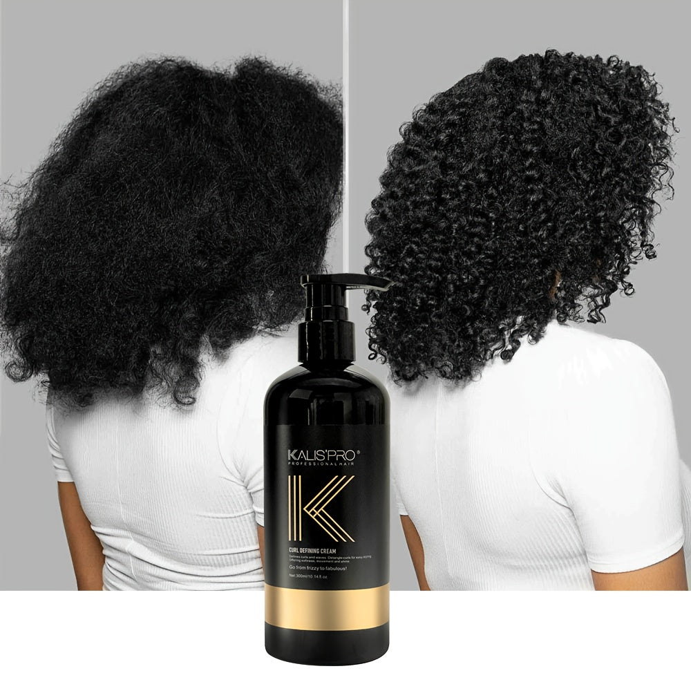 300ml for Curly/Wavy/Coily/Straight Hair Defining Cream, 10.14oz - Moisturizing Hair Styling Paste For Normal Hair& Wig, Long-Lasting Hold & Elasticity, Suitable For Wavy And Curly Textures, Frizz Control Haircare | Sleek Bot