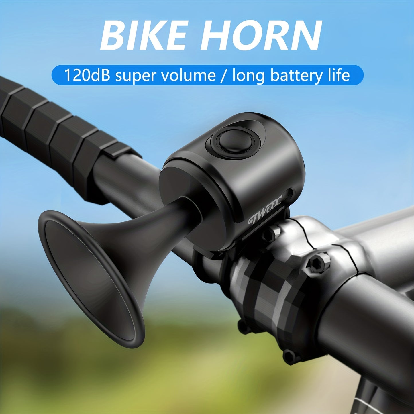Electric Bike Horn, 120 DB Sounds Alarm Bell, Safety Electric Bicycle Horn