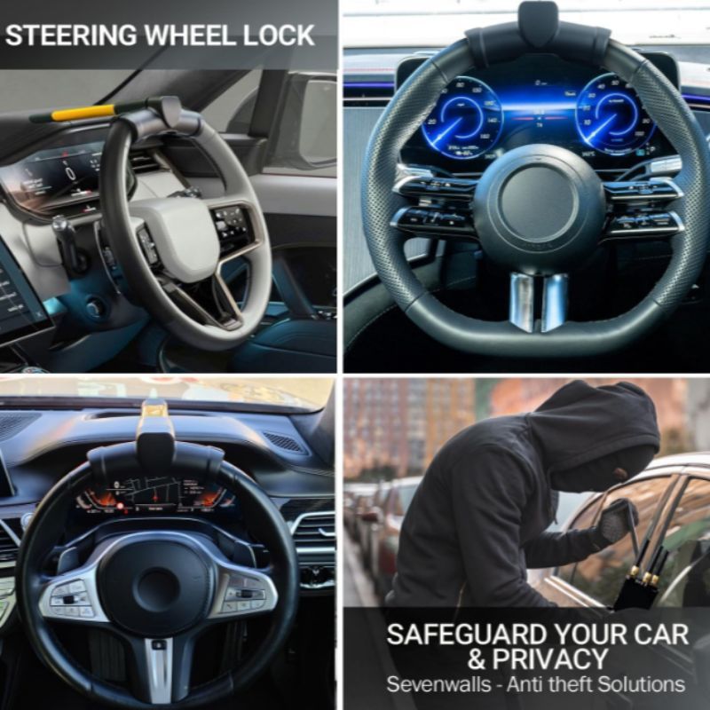 NEW Steering Wheel Lock for Cars And Vans-Car Lock Anti-Theft Device-High Visibility Immobilizer-Vehicle Security Lock-Auto/SUV/Van to Deter Thieves and Secure Your Vehicle