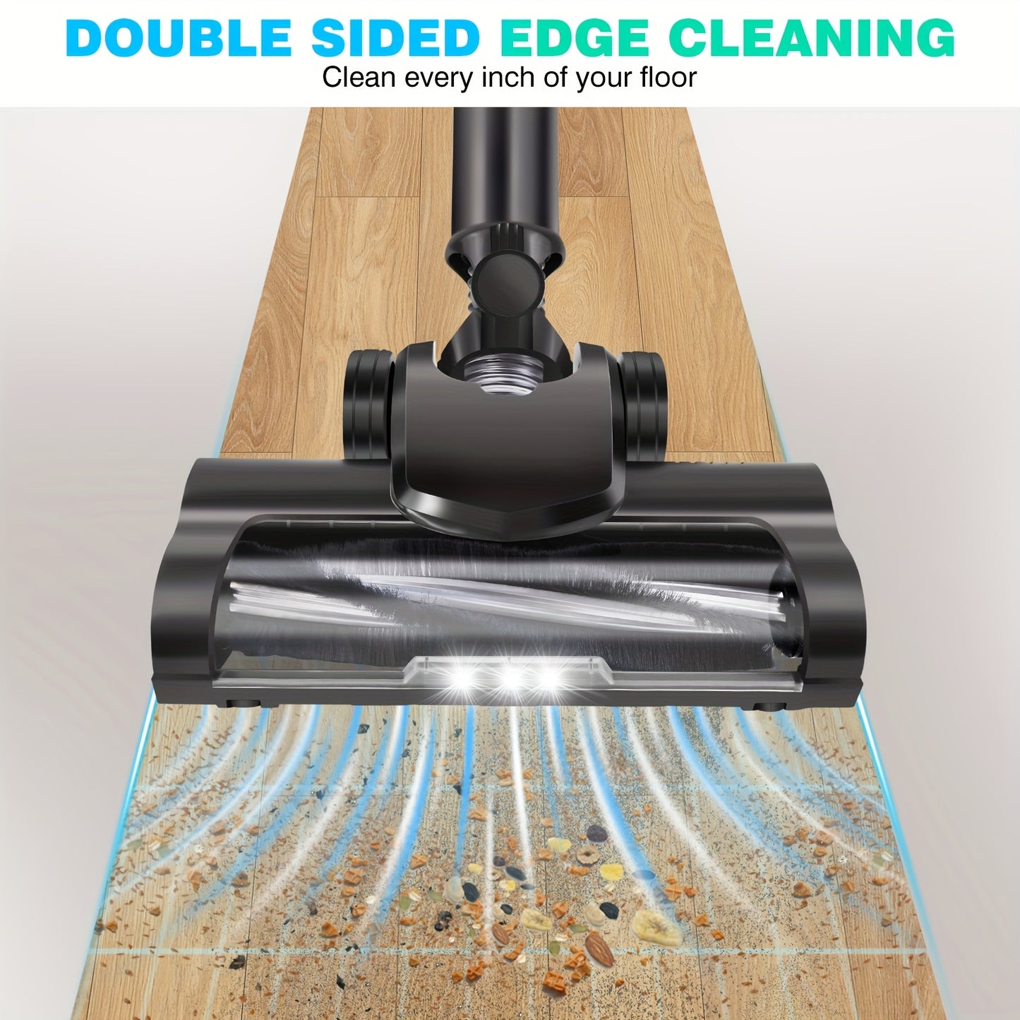 NEW Cordless Vacuum Cleaner, Wall Hanging Stick Vacuum Cleaner 15KPA Pet Vacuum Cleaner With Tangle-Free Brush, 3000mAh Battery, Up To 65 Mins Runtime, For All Hardwood Floors Carpet Pet Hair, Ideal For Home & Car Use