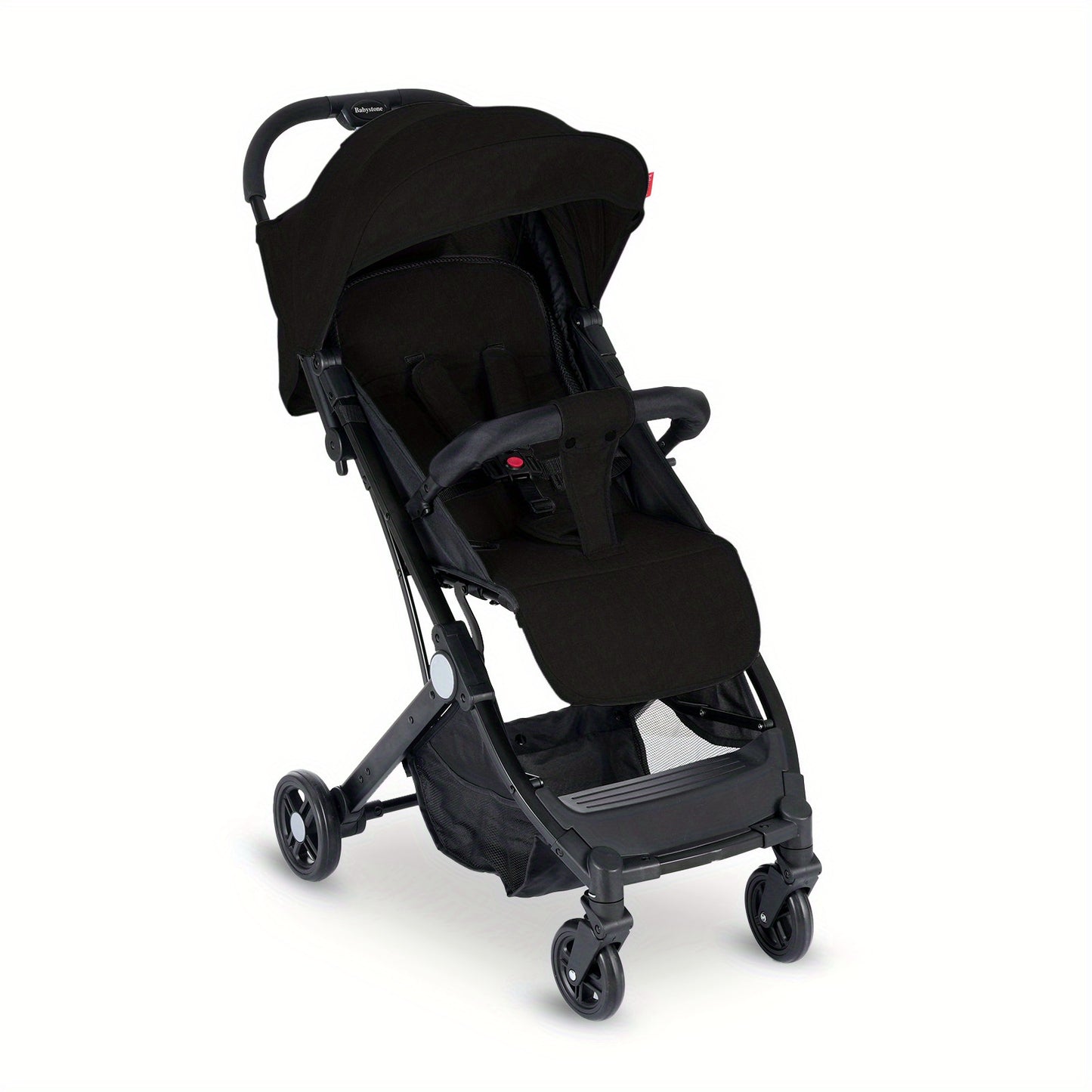 Travel Pram, Lightweight Baby Stroller, Compact Pushchair for Airplane, One Hand Foldable, Buggy with 5-Point Harness