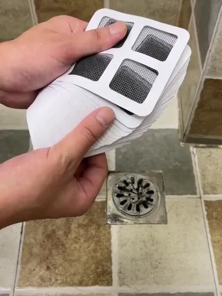 24 PCS Set Bathroom Hair Filter, Toilet Sewer Filter, Kitchen Anti-Clogging and Insect-Proof, Self-Adhesive Floor Drain Sticker