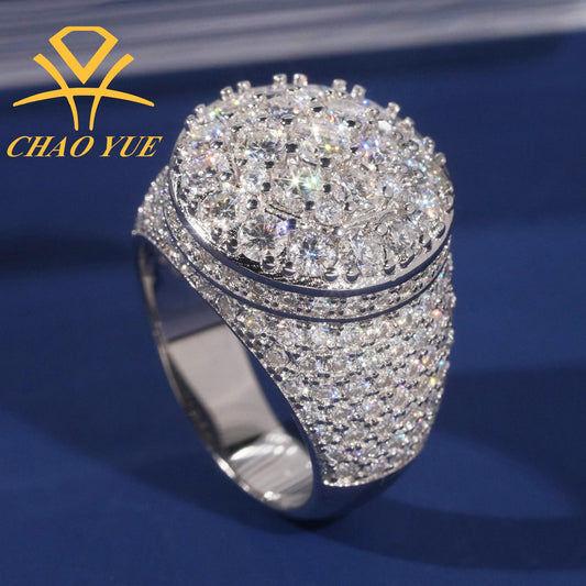 NEW Fashion S925 ring hot 925 Silver VVS moissanite hip-hop trendy Men's and Women's rings, Holiday Accessories, Party Accessories, Stylish Accessory, Arabian Style, Durable Craftsmanship, High Quality , Unisex Ring, Faux Rin