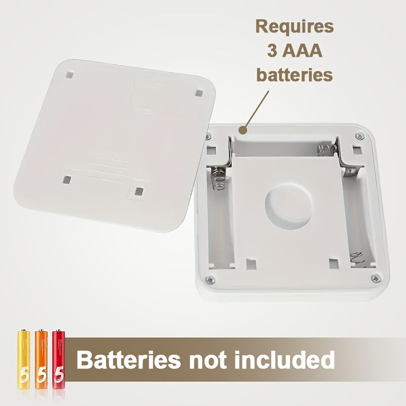 Smart Motion Sensor 6-LED Floor/Ceiling/Wall Light - Wireless, IP44, Auto On/Off, Energy Saving, Plug-and-Play Installation, Modern Square Design. Suitable for Hallways, Stairs, Living Rooms, Bedrooms (Batteries Not Included)