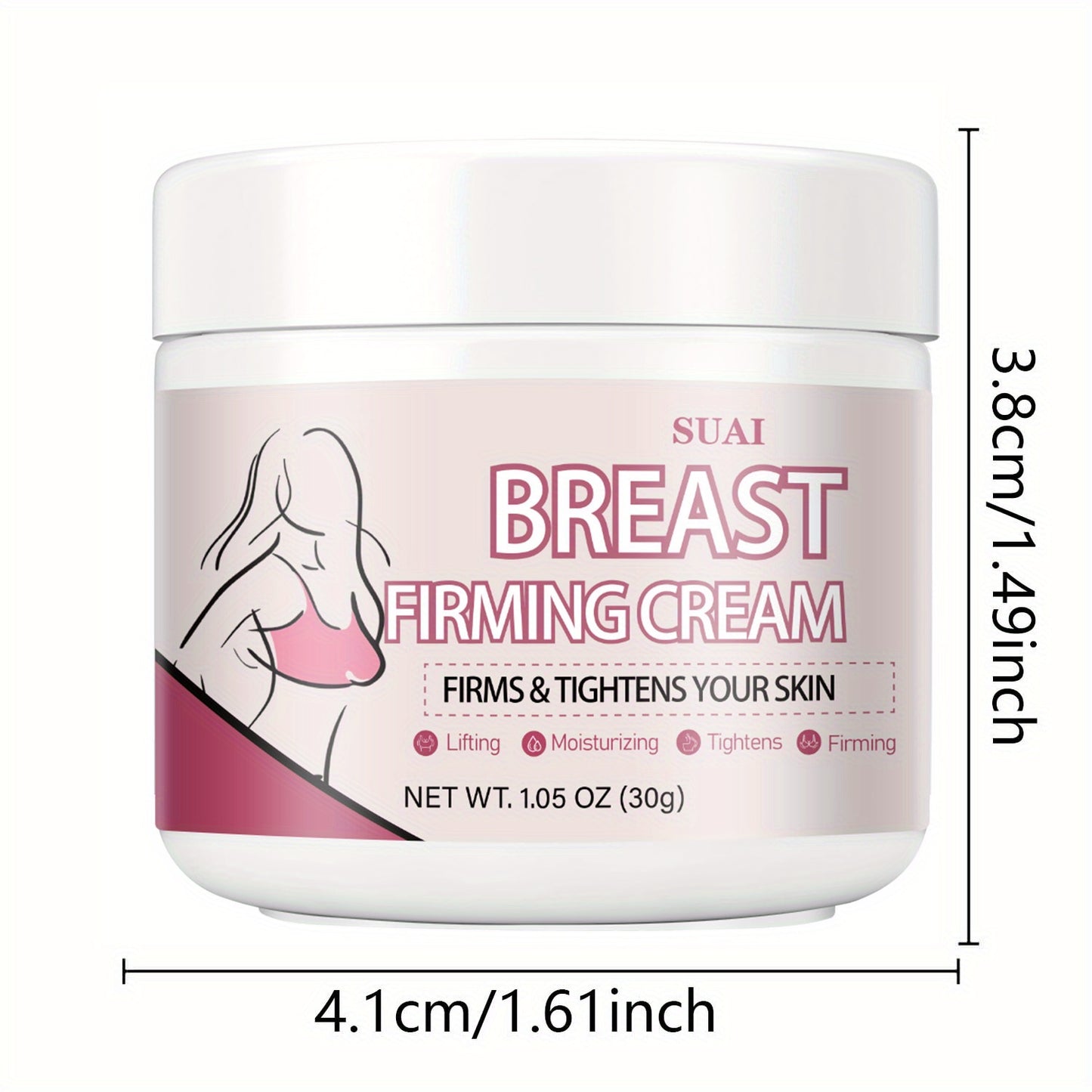 Breast Firming Cream Moisturizes Tightens Skin, Smoothes Skin with Jojoba Oil, Honey, Caffeine, Shea Butter, and Vitamin E for Saggy Breast Moisturizing, Skin Looks Visibly Younger, Full Of Femininity, Powerful Formula for Al