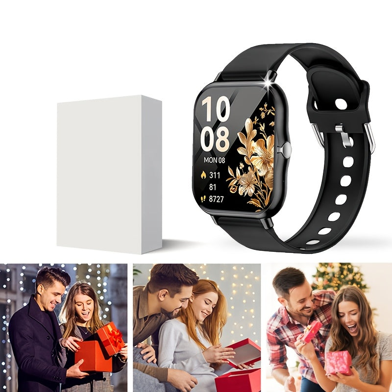 Full Touchscreen Smart Watch Compatible for Android & iPhone, Wireless Calling/Suitable for Android and iPhone, Wireless Smartwatch with 100+ Sports Modes, Alloy Case, Wireless 5.0, Phone Calls, Fitness Tracker for Men & Wome