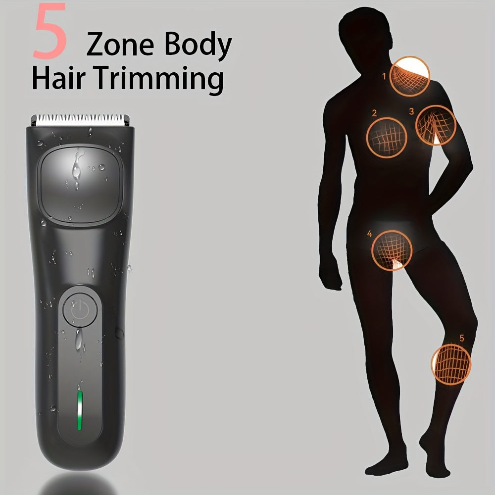 Men's And Women's Groin And Body Hair Trimmer, Electric Ball Trimmer, Public Grooming Tool, Comes with 2 Guard Attachments, Ceramic Blade Head, Wet And Dry Shaver, - USB Rechargeable Electric Razor, Hair Clipper, Hair Scissor