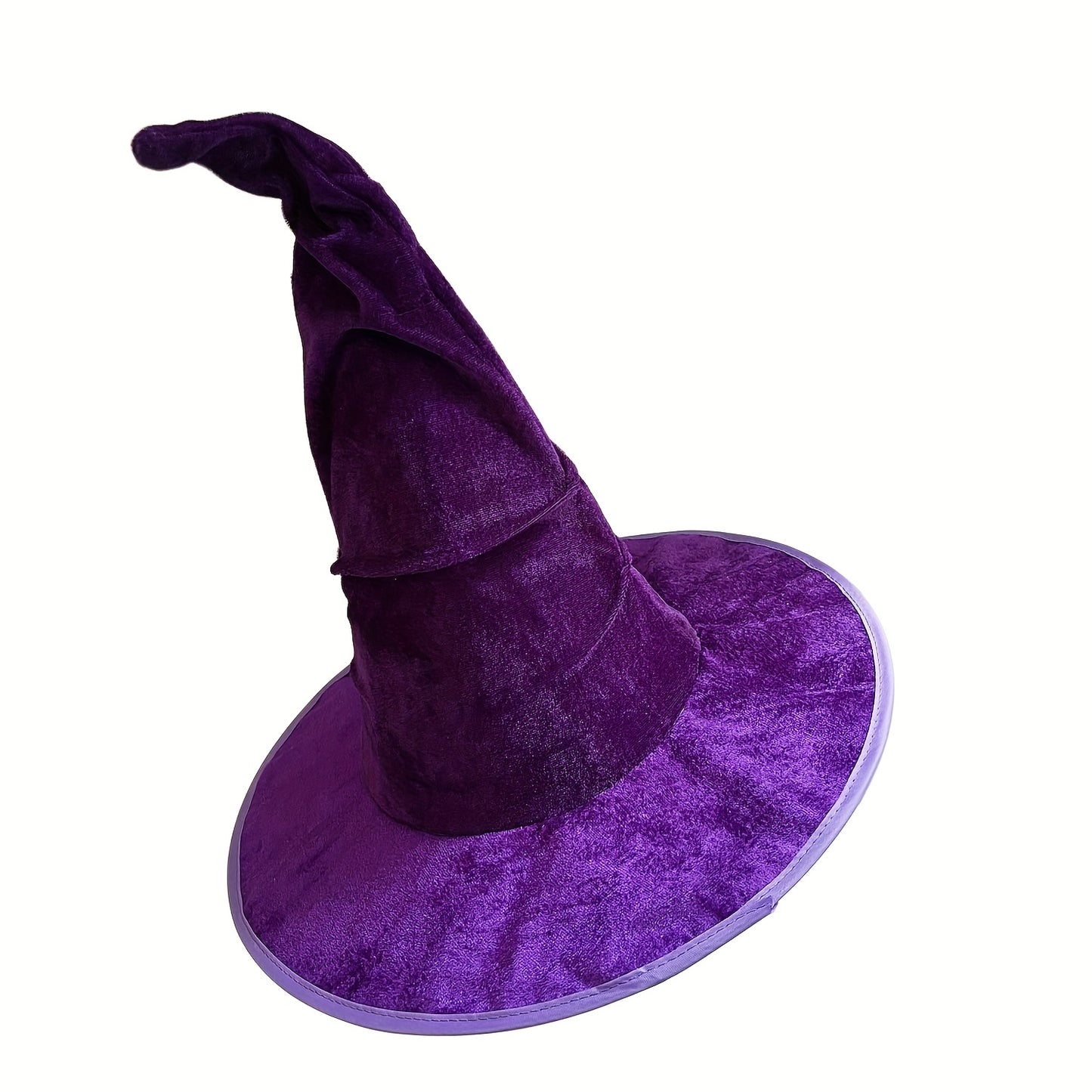 Witch Velvet Hat Halloween Party Hat Mystery Black/Purple Witch Hat Carnival Wizard Hat Hair Accessory Family Gathering Birthday Party Hat Black Wizard Costume Accessories Event & Party Supplies