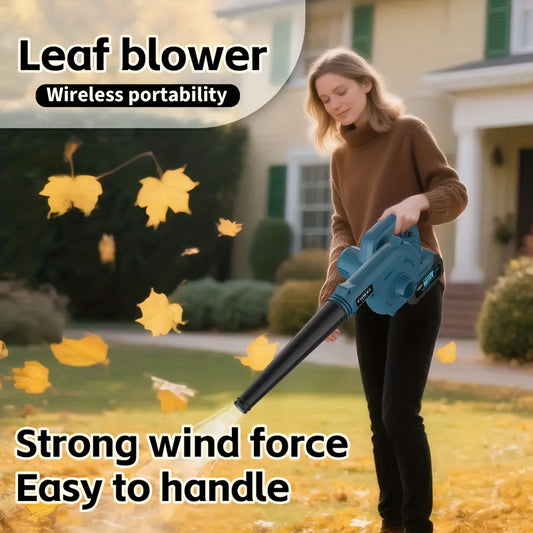 Wireless Turbo 4000MAh Cordless Blade Blower, Powerful Electric Blower, with Battery And Charger, Portable Brushless Design, Suitable for Lawn, Yard, Road And Car Cleaning, Portable Blade Blower