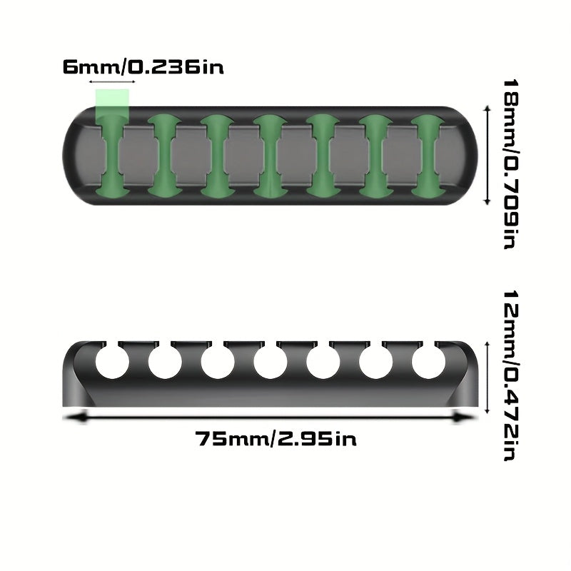 4 Colors Super Strong Self-Adhesive Silicone Cable Organizers with 7, 5, And 3 Slots for Managing Cables, Featuring Cable Holders And Storage Boxes to Keep Your Wires Neat And Tidy!
