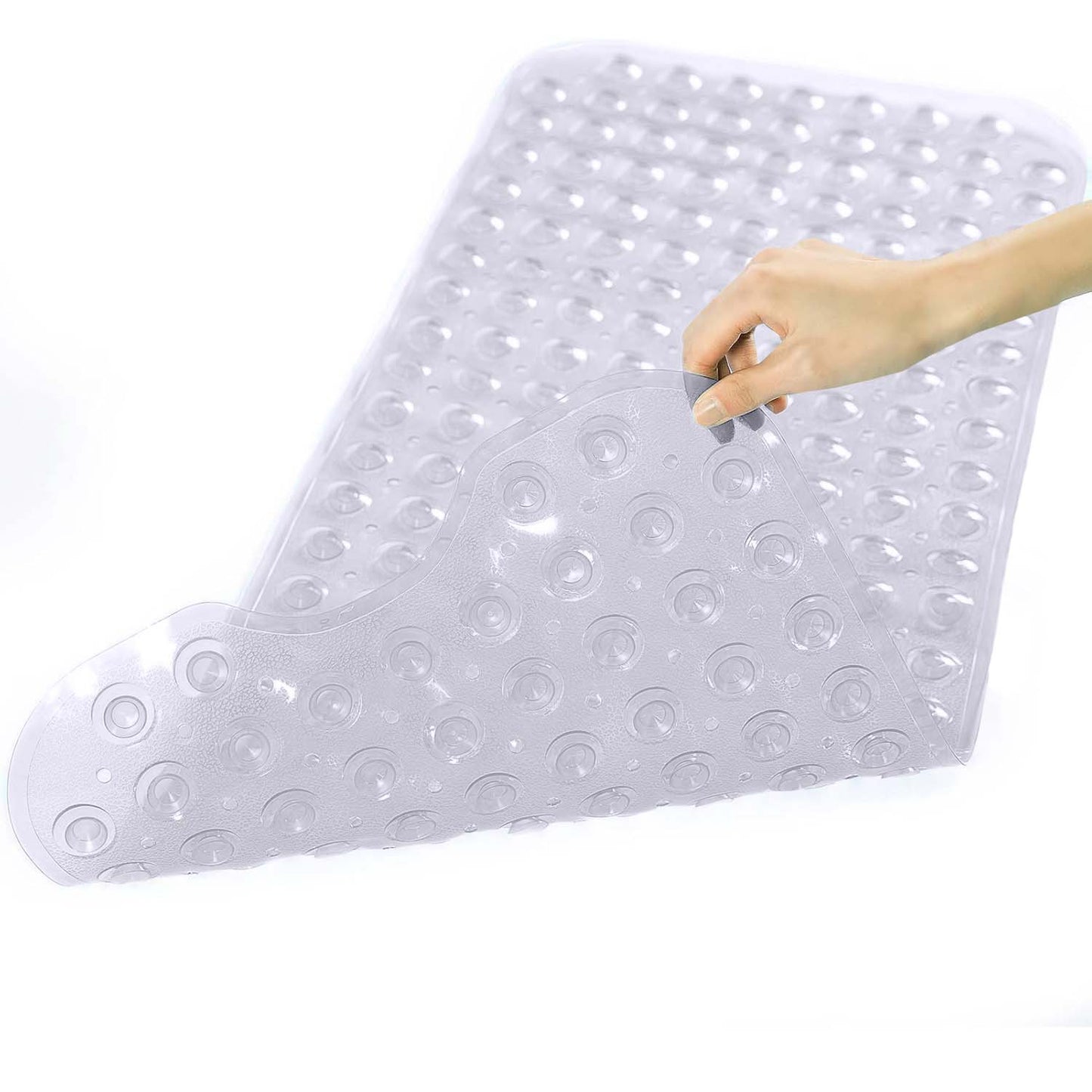Extra Large Non-Slip Bath Mat - Bathtub Mat with Drain Holes, Suction Cups Shower Mat - Machine Washable Mat For Bathroom, Bathroom Accessories Easy Clean