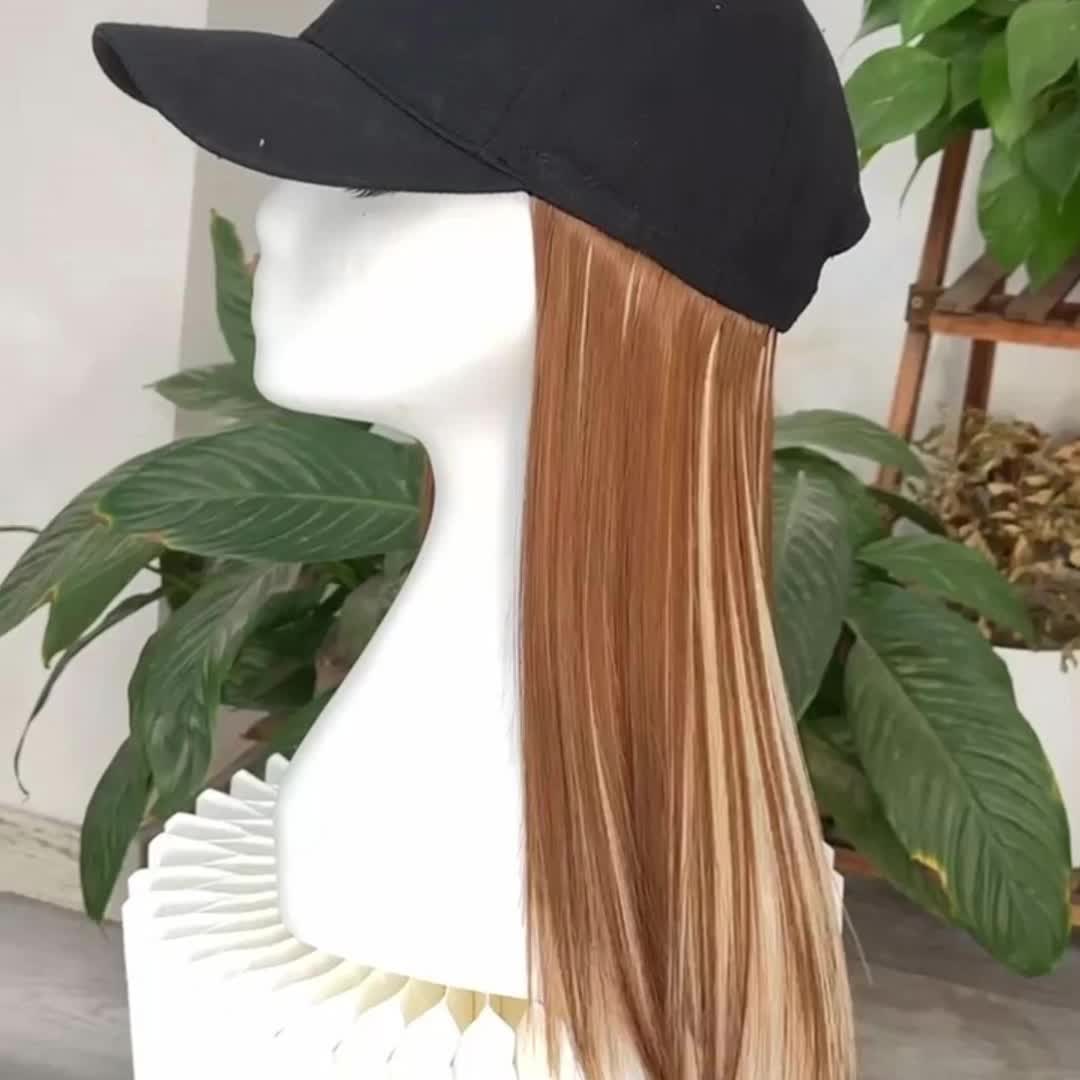 Long Straight Black Synthetic Hair Wig with Bangs - Natural-Looking Baseball Cap Hair Extension for Women, Easy to Style & Maintain, All-in-One Design for Versatile Looks, Hair Wigs, Versatile Hairpiece, Comfortable Fit Cap