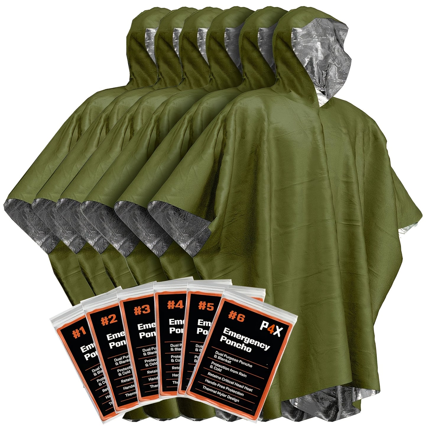 3 PCS Set Emergency Cloak PE Film Reversible Insulating raincoat blanket, insulating emergency blanket, reflective design for enhanced visibility, outdoor camping survival equipment, car survival blanket, essential for travel
