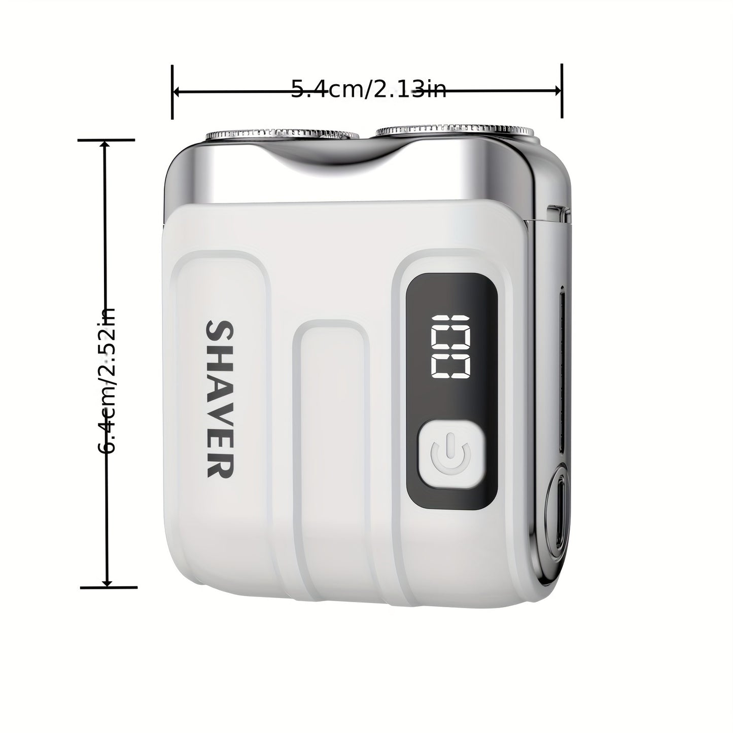 New Upgraded Mini Electric Portable Dual Blade Floating Men's Electric Shaver with Digital Display, Five Color Options, Clean Shaving, USB Charging, Travel Business Trip Hotels Men Grooming Tools