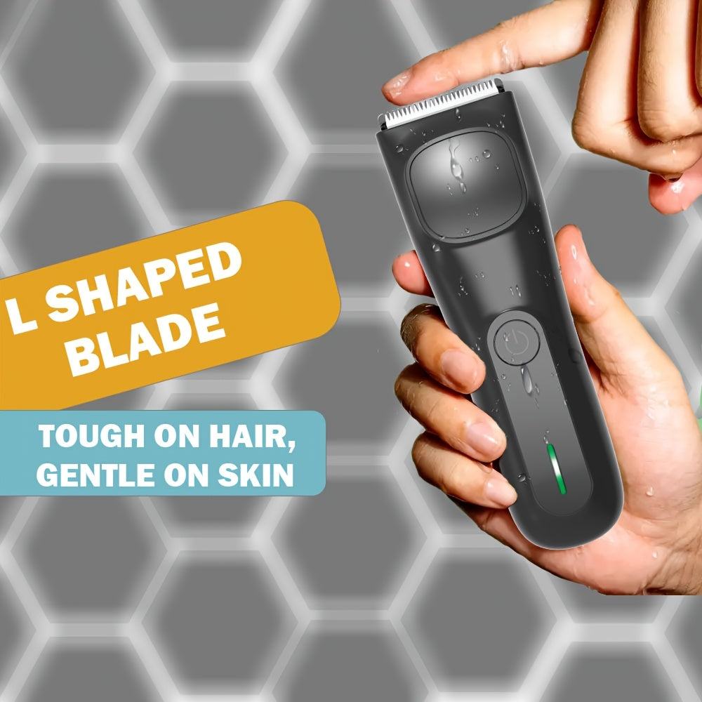 Men's And Women's Groin And Body Hair Trimmer, Electric Ball Trimmer, Public Grooming Tool, Comes with 2 Guard Attachments, Ceramic Blade Head, Wet And Dry Shaver, - USB Rechargeable Electric Razor, Hair Clipper, Hair Scissor
