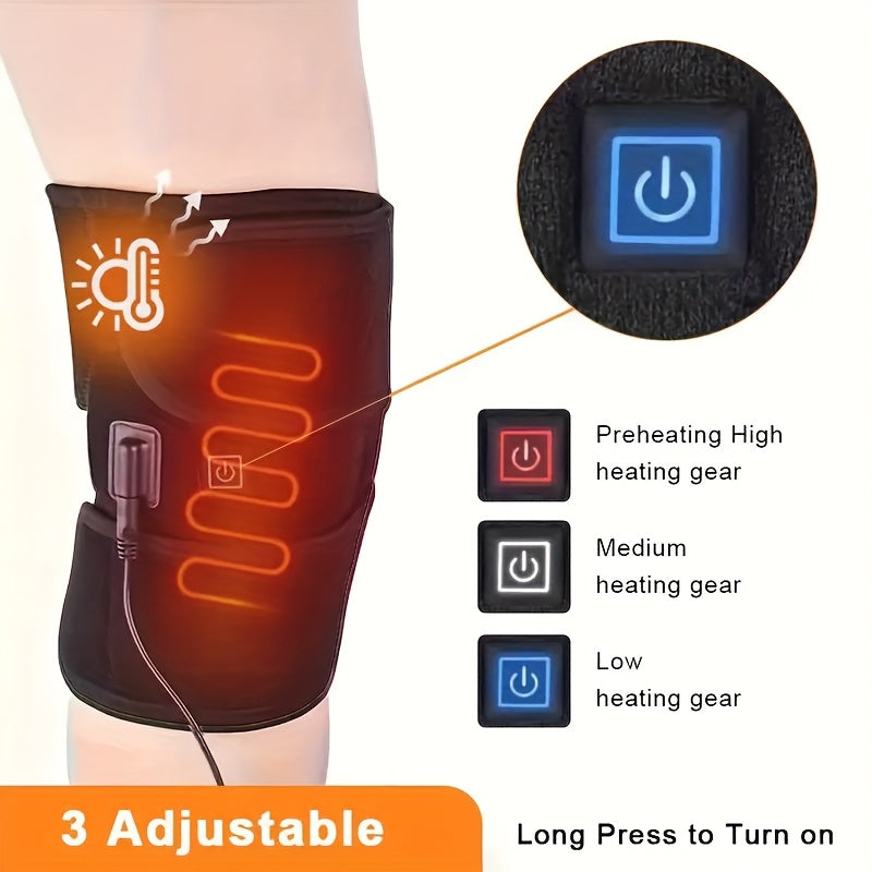 1-2 PCS Set Dual-Head Heated Knee Massager Powered by USB That Offers Warmth And Compression for Joint Support, Making It a Perfect Gift for Seniors for Home Use Or Travel