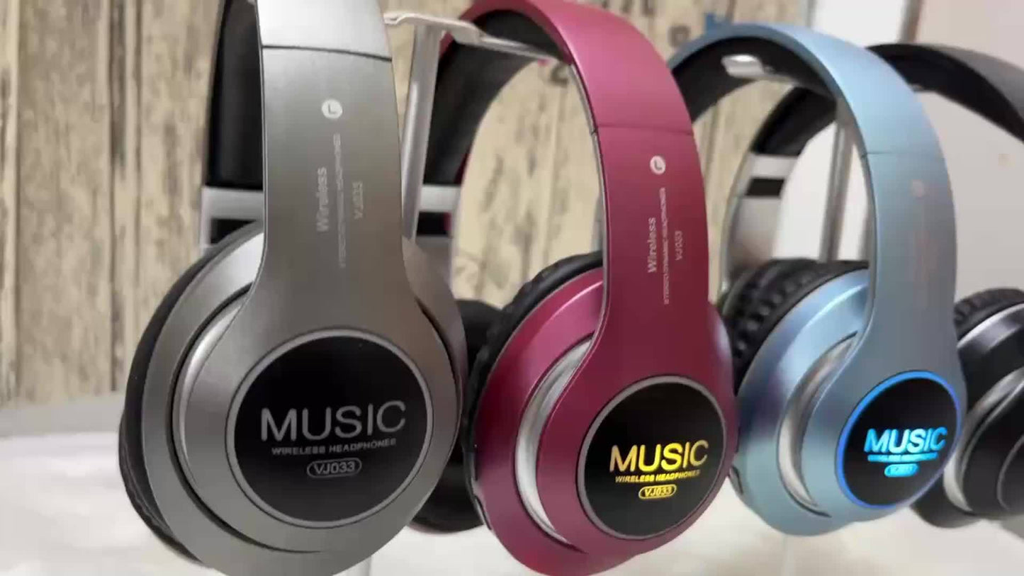 Upgraded Wireless Headphones with Deep Bass, Built-in Mic, Lightweight Foldable Design, 3.5mm Audio Jack, Stereo Sound for Travel, Work, Laptops, and Mobile Devices - iOS Gaming Headset, Ideal Christmas Gift, Headphone Hearin