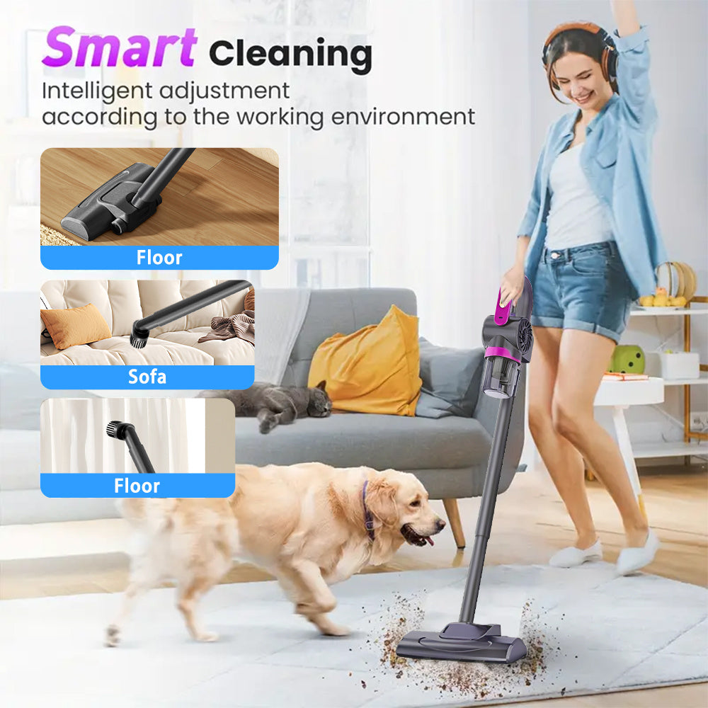 4-in-1 Set Handheld Vacuum Cleaner Ultra Lightweight Cordless Stick Vacuum, 8000 Pa Powerful Suction- High-Speed Motor, Vacuuming & Mopping & Sweeping, Suitable for Home, Carpets, Pet Hair Cleaning, Easy to Operate and Store,