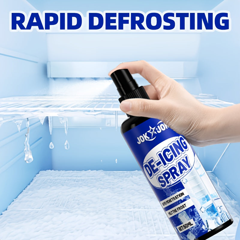 50ml + Shovel Set Refrigerator & Freezer De-Icer – Fast Ice Melting & Anti-Freeze Solution | Suitable for Home & RV Refrigeration Units Also for Vehicle Car Glass Windows