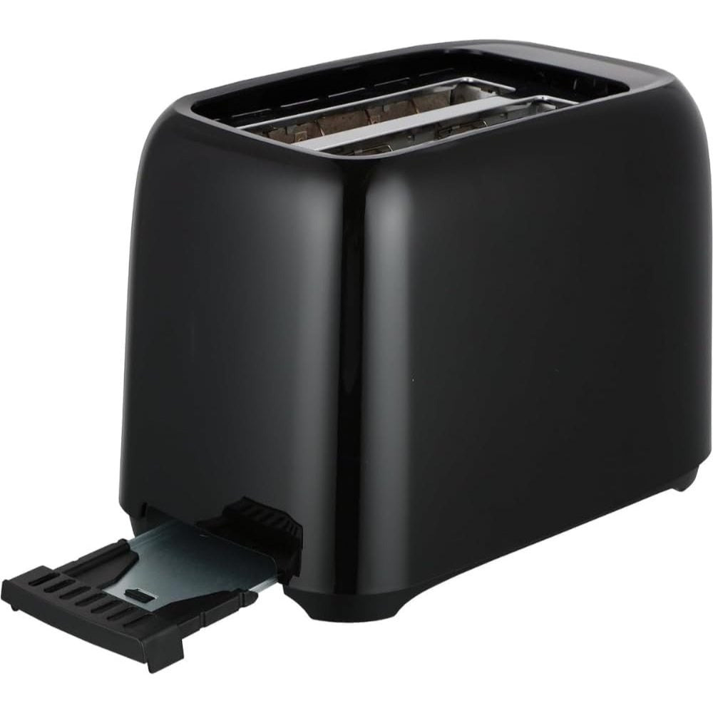 2 PCS Set Kettle & 2 Slice Bread Toaster Kitchen Combo Set | 2200W 1.7L Cordless Jug Kettle Boil Dry Protection & Auto Shut Off | 650W 6 Level with Browning Control & Crumb Tray (Black/White)