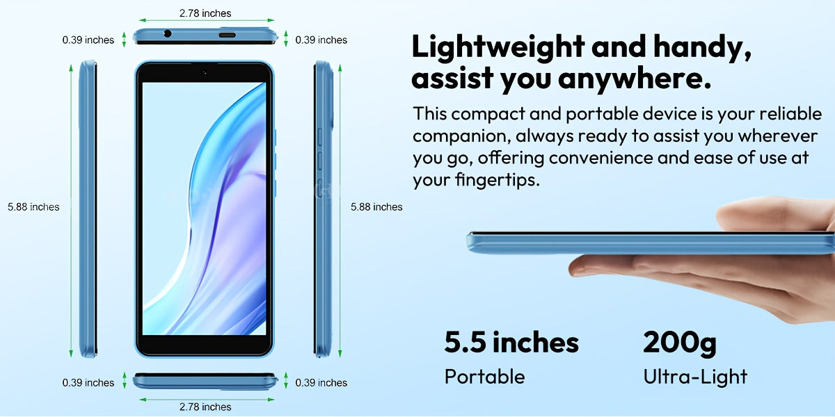 Mobile Phone X32, Android 14 Octa-core SIM-free Unlocked Smartphone With 5.5-inch Display, 2850mAh Battery, 4G Dual SIM, 4(2+2)GB+16GB/128GB Expandable, 8MP+5MP Camera Facial Recognition UK Version