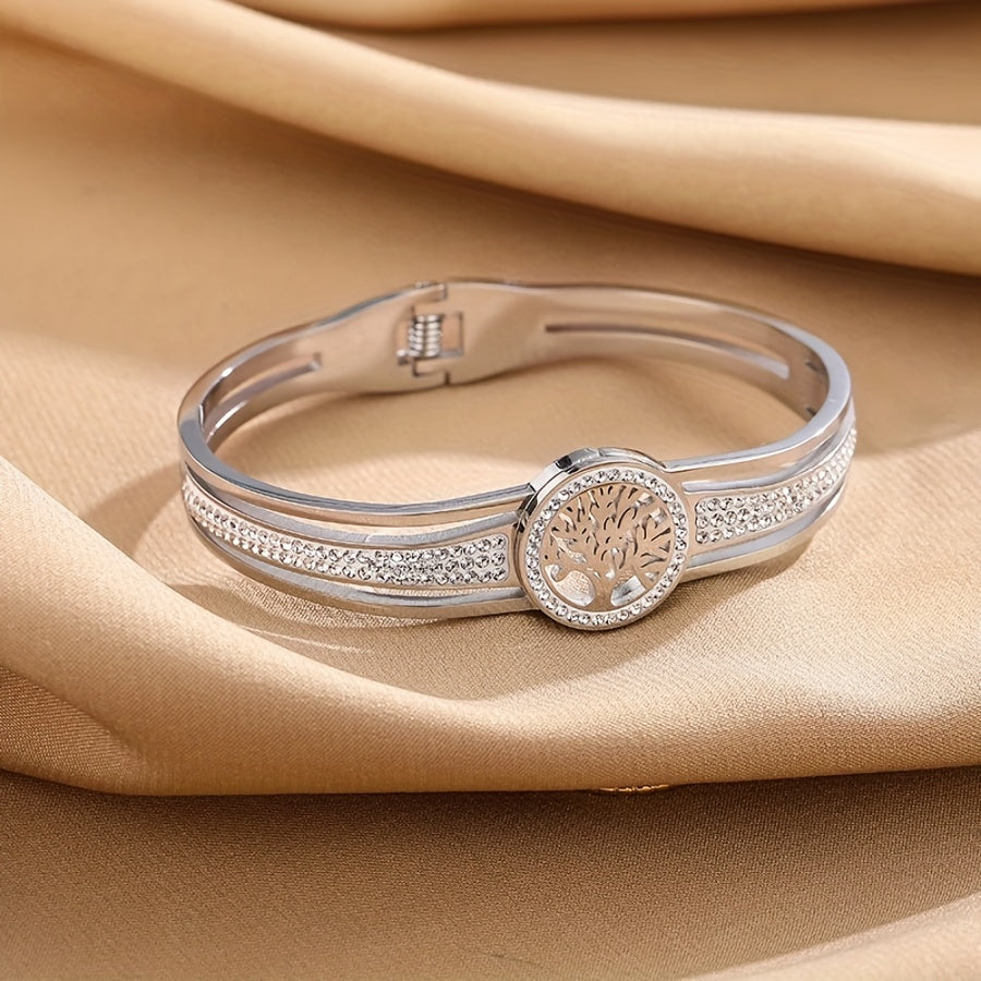 TREE OF LIFE Women and Men's Stylish  Bracelet Made of 316L Stainless Steel, Perfect As a Holiday Gift Wealth Prosperity Health Fortune Jewelry Accessories