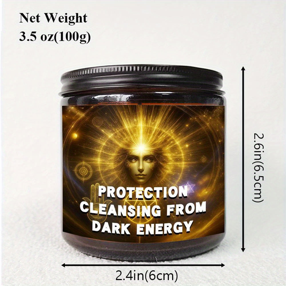 1pc 5, 3oz Witchcraft Black Magic Protection Cleansing Scented Candle Curse Protector Soy Wax Gift Idea for Women Men Adults