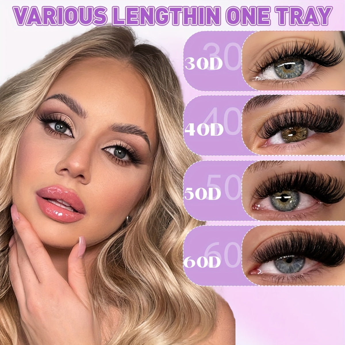 200/800pcs Full Set Eyelash Extensions Kit with Glue, Tweezers, Lash Brush & Curler - Natural & Eye Styles, Multiple Lengths, 0.07mm Thickness, Eyelash Extensions for Women, Eyelash Extensions Supplies, Eyelash Extensions Kit