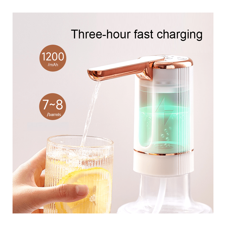 Outdoor Travel Camping Beach Electric Universal Water-Bottle Pump Dispenser 5-Gallon: KT077 Foldable Automatic Water Bottle Pump, Portable Electric Drinking Water Pump USB Charging 3.79-18.93 L Water Bottle Switch