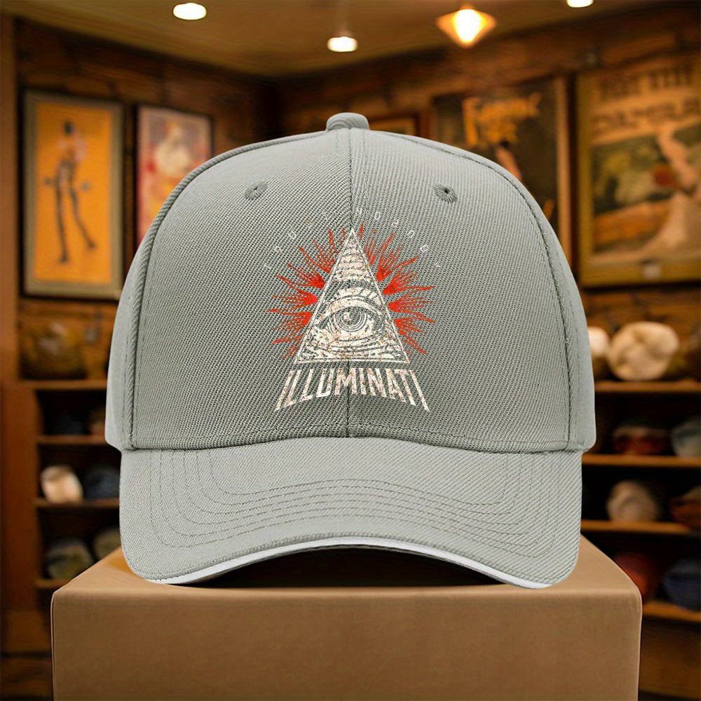 Illuminati Secret Society All-Seeing Dark Angel's Eye Baseball Cap Unisex Adjustable Fashion Hip-Hop Hat Lightweight Outdoor Sport Cap Hats