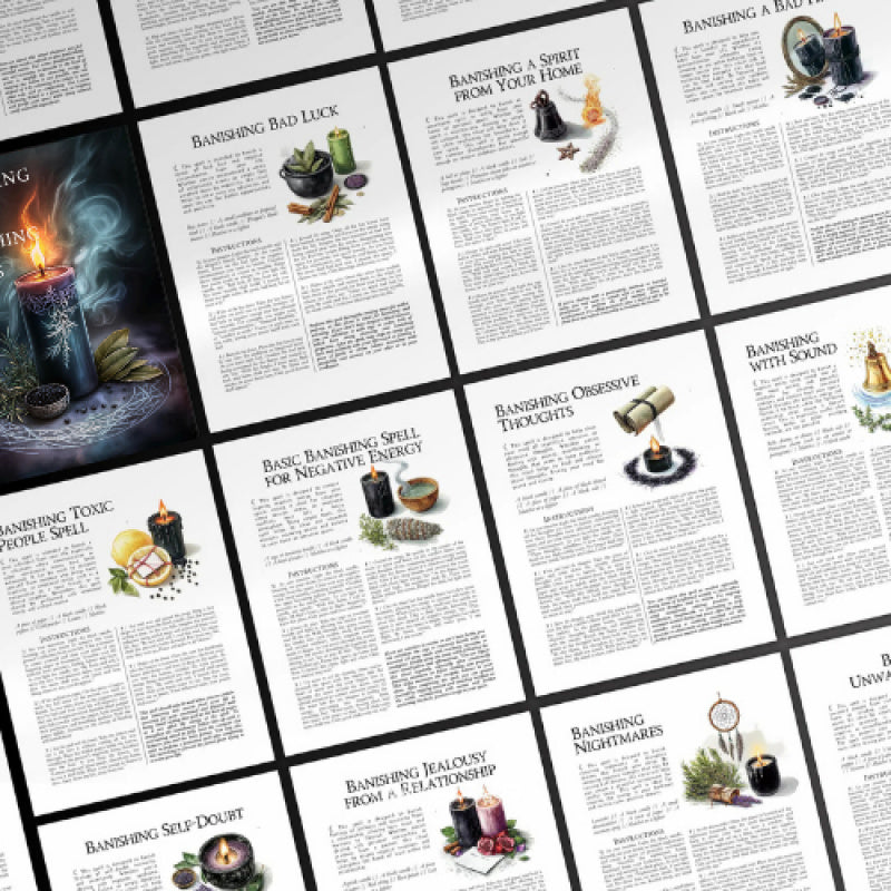 Black Magic Spells Cleansing & Banishing Rituals Notebook for Adults - 15 Smoke, Salt, Sound, Moon Methods, Energy Clearing Practices, 14 Banishing Techniques, Ritual Theory, Energetic Boundaries, Witchy Spiritual Workblock