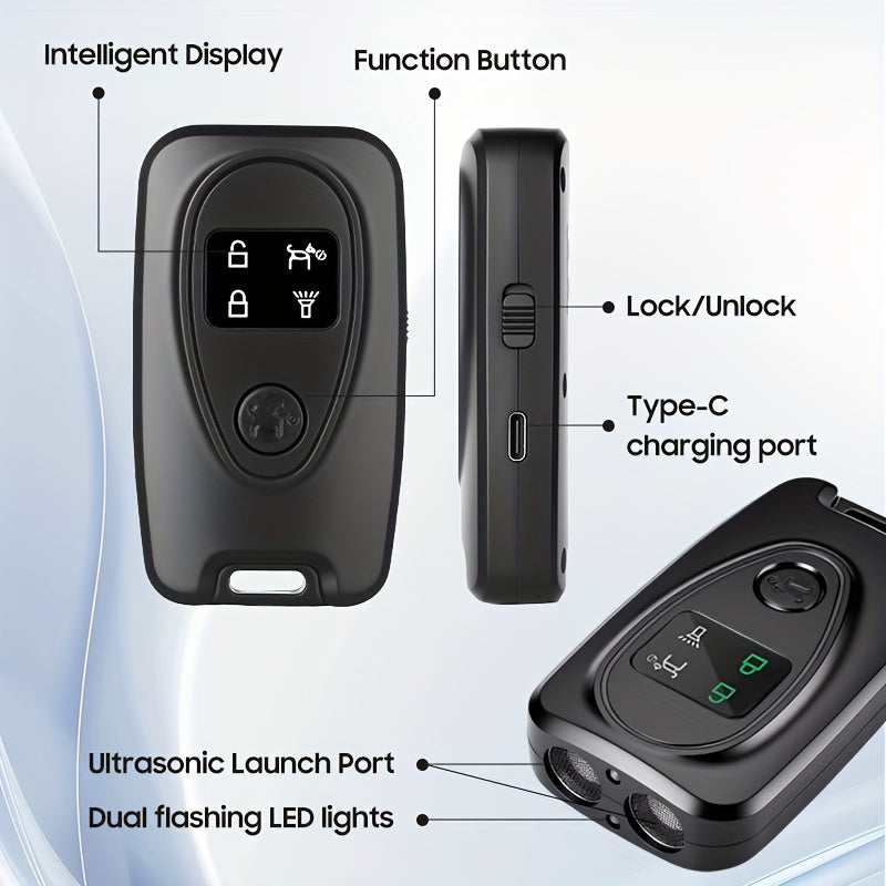 Mini Handheld Anti-Barking Device, Soundwave technology Dog Repeller, Noise Reducer, Quiet Pet Trainer, Compact & Portable, Ideal for Dog Training & Outdoor Use, Black, Perfect Gift for Dog Owners & Dog Lovers,  Compact Desi