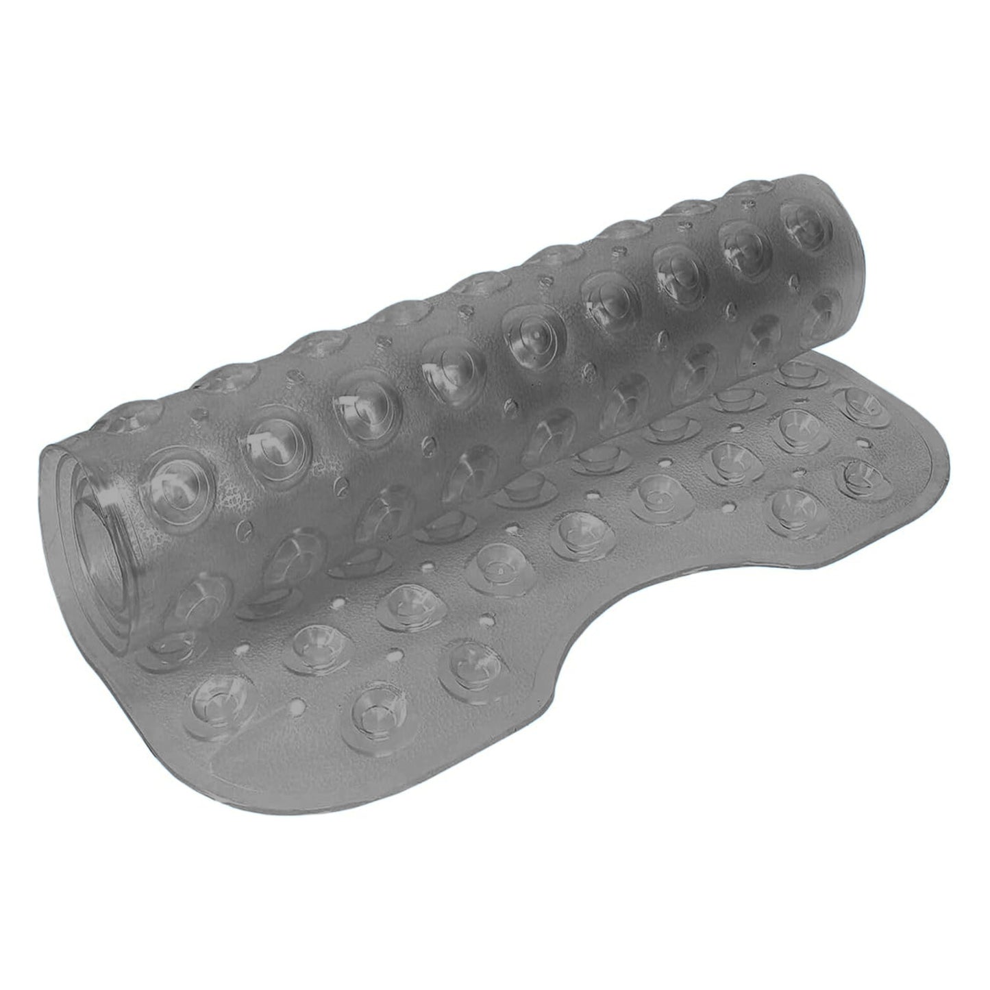 Large Shower Mat – Light Blue/Crystal/White Color Non-Slip, Strong Suction Cups & Drain Holes, Quick-Dry, Machine Washable, Durable & Comfortable for Bathtub and Bathroom Floor Use